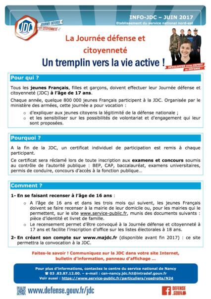 La journée défense et citoyenneté