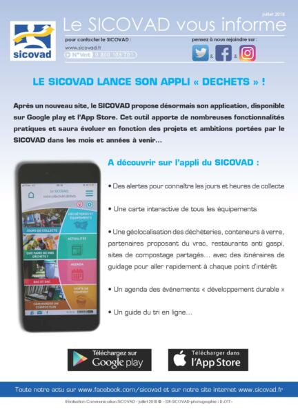 le SICOVAD lance son appli « déchets »