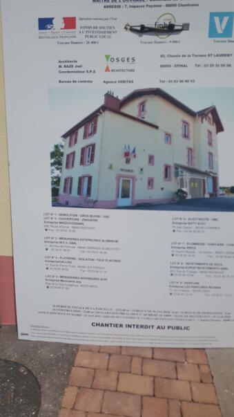 Travaux accueil et sanitaire mairie