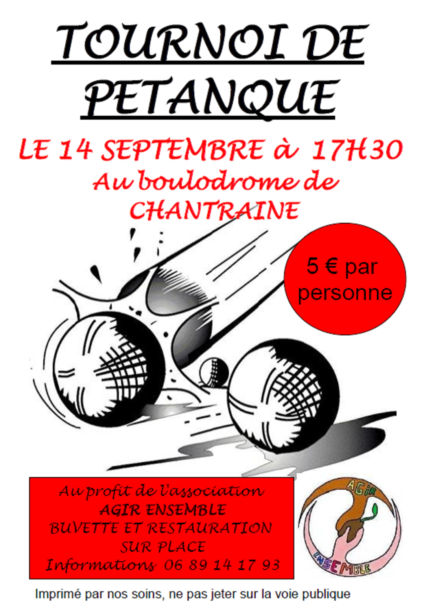 Tournoi de pétanque