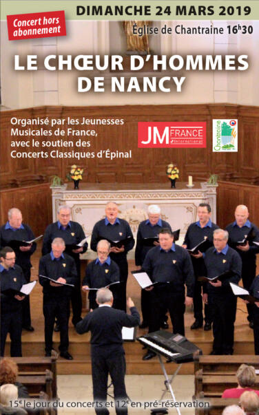 Concert à l'Eglise Saint Pierre Fourrier à 16 H 30