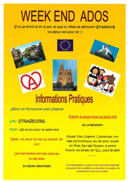 Week-End ados à STRASBOURG