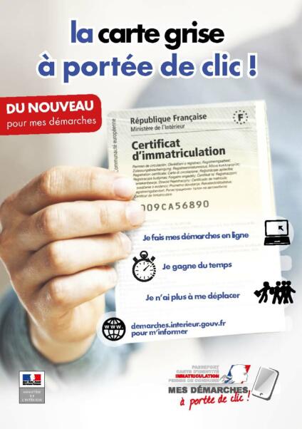 Démarches pour demande certificat d'immatriculation