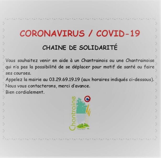 ACTIVONS LA CHAÎNE DE SOLIDARITÉ