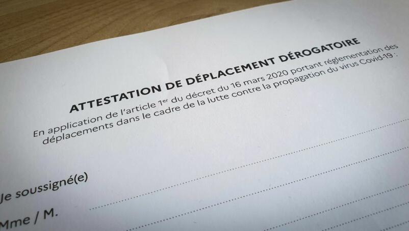 ATTESTATION DE DÉPLACEMENT DÉROGATOIRE