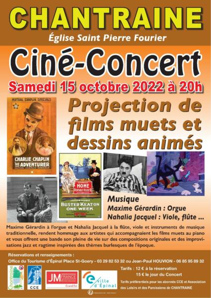 CONCERT UN CINE CONCERT Maxime GERARDIN Orgue et Natalia JACQUEL Flûte, Viole……