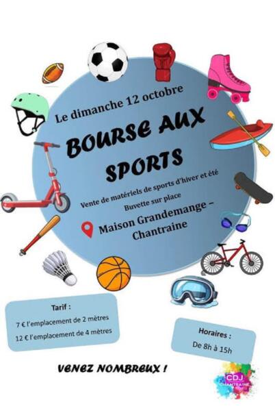 BOURSE AUX SPORTS ANNULÉE