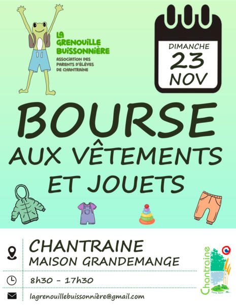 BOURSE AUX VÊTEMENTS DE 8H30 à 17H30