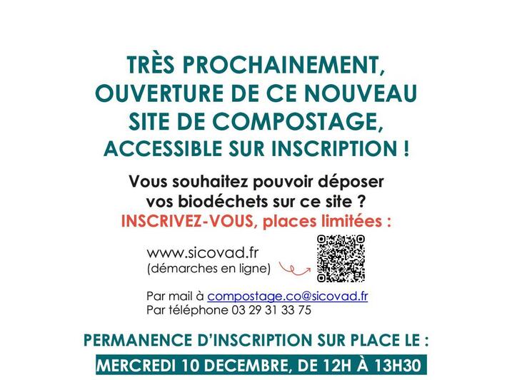 INSCRIVEZ-VOUS AU NOUVEAU SITE DE COMPOSTAGE