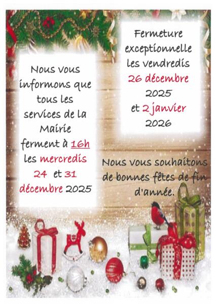 FERMETURE MAIRIE