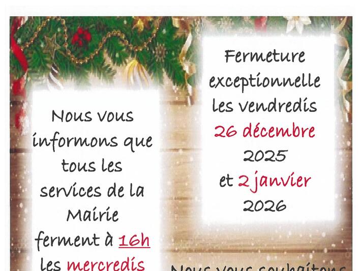 FERMETURE MAIRIE