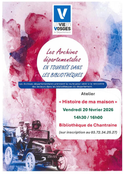 .LES ARCHIVES DÉPARTEMENTALES PROPOSENT UN ATELIER