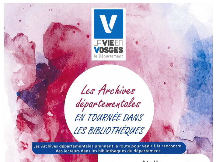 .LES ARCHIVES DÉPARTEMENTALES PROPOSENT UN ATELIER
