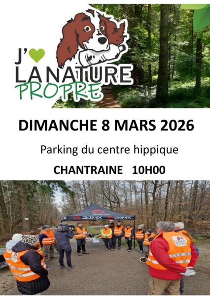 RAMASSAGE DES DÉCHETS DANS LA FORÊT DE CHANTRAINE