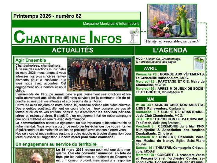 LECTURE CHANTRAINE INFOS MARS